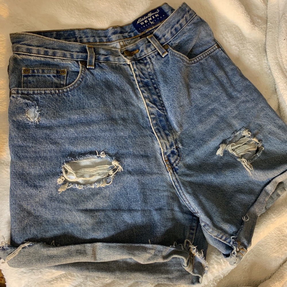 Eddie Bauer ripped denim jeans size 12 can fit 10.